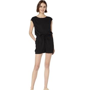 Black Romper Shorts Jumpsuit Size 14 XL